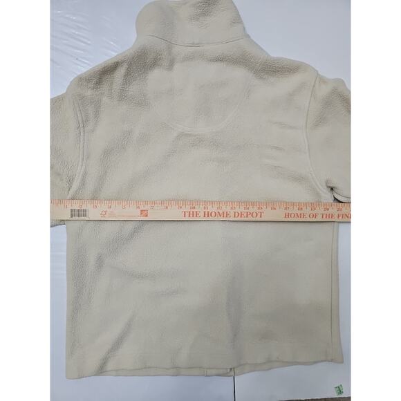 VINTAGE Woolrich Womens Medium Beige Fleece Buttons High Collar Snowflake Cuffs - Picture 10 of 10